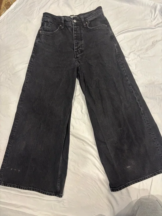 Free People Black Wide Leg Jeans - Picture 2 of 10